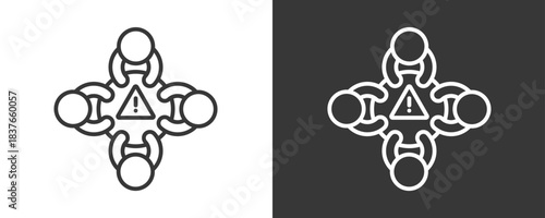 Crisis Communication Icon Set Vector Collection Isolated In Black And White