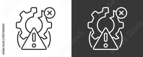 Damage Control Icon Set Vector Collection Isolated In Black And White