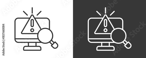 Threat Analysis Icon Set Vector Collection Isolated In Black And White