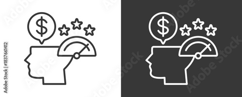 Expectation Icon Set Vector Collection Isolated In Black And White