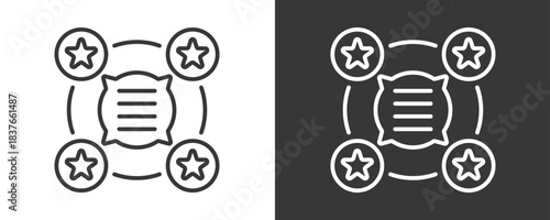 Rating Icon Set Vector Collection Isolated In Black And White