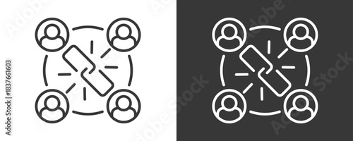 Link Icon Set Vector Collection Isolated In Black And White