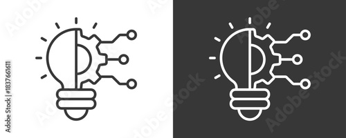 Innovation Icon Set Vector Collection Isolated In Black And White