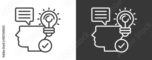 Understanding Icon Set Vector Collection Isolated In Black And White