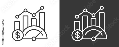 Performance Metrics Icon Set Vector Collection Isolated In Black And White