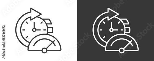 Operational Efficiency Icon Set Vector Collection Isolated In Black And White