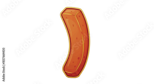 Delicious Grilled Sausage Isolated on White Background Ready to Eat.