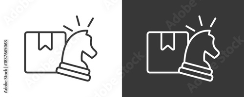 Chess Icon Set Vector Collection Isolated In Black And White