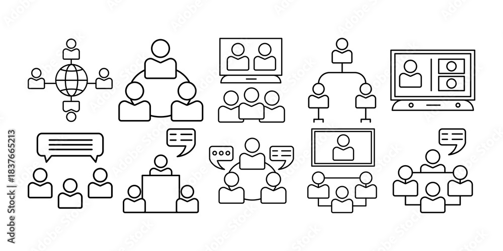 Fototapeta premium Business Meeting Icon Illustration