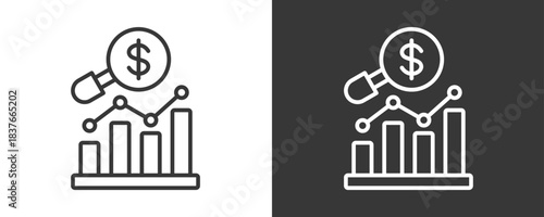 Analysis Icon Set Vector Collection Isolated In Black And White