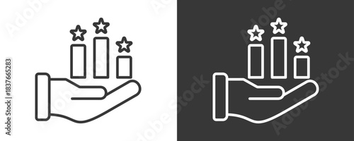 Competitive Icon Set Vector Collection Isolated In Black And White
