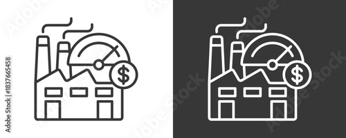 Industry Icon Set Vector Collection Isolated In Black And White