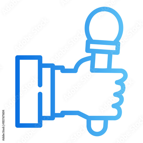 new year Line Gradient Icon