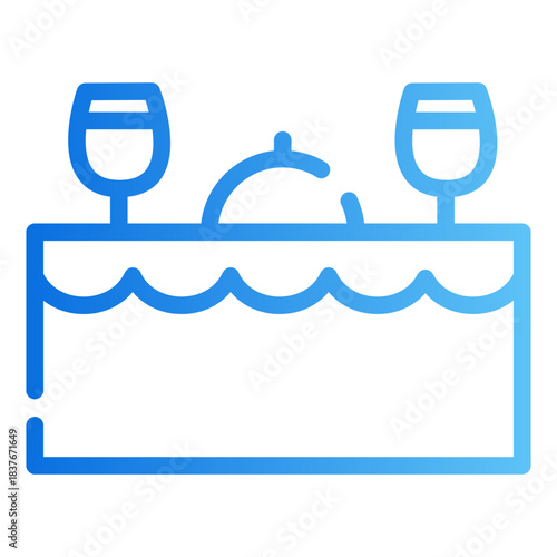 new year Line Gradient Icon