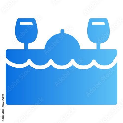 new year Line Gradient Icon