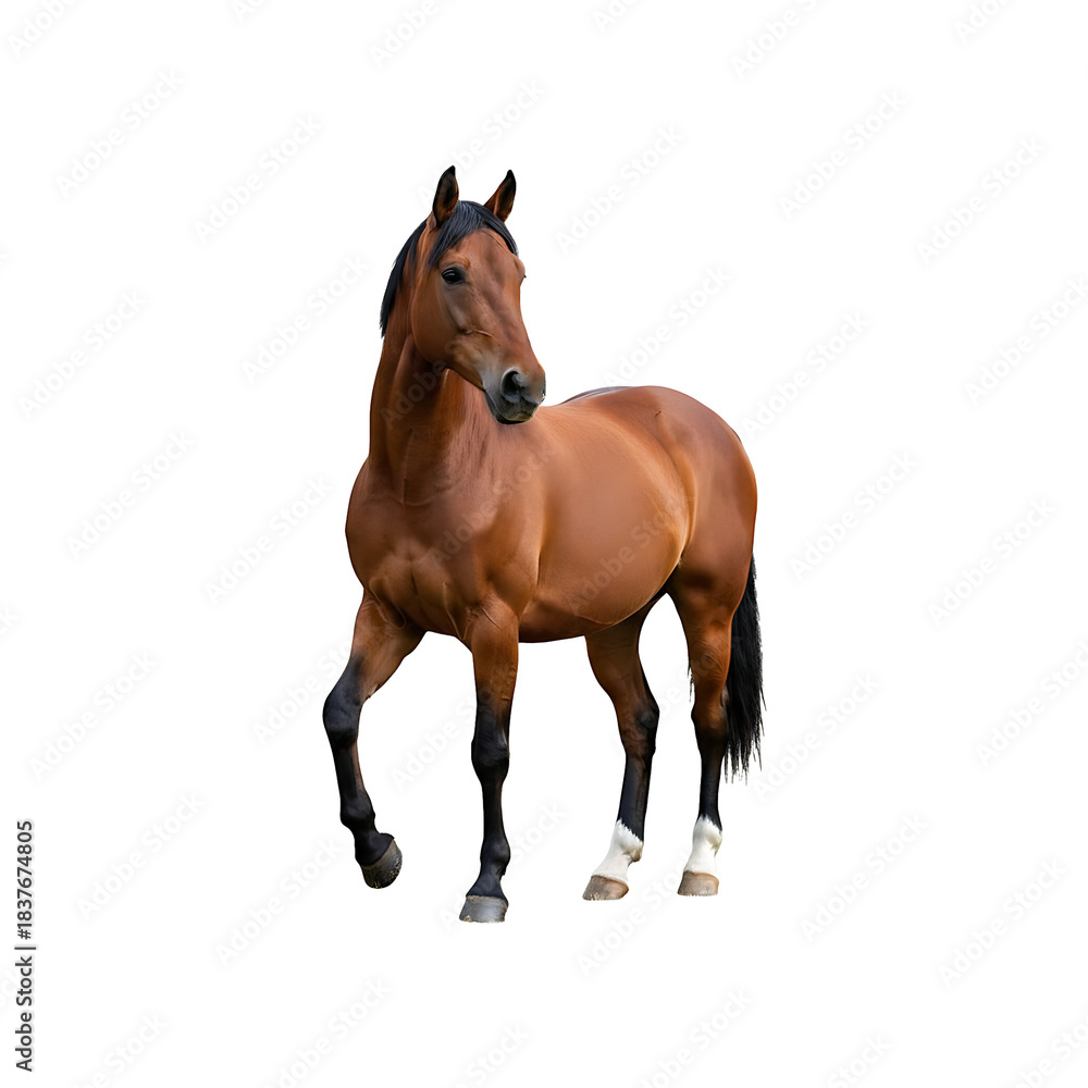 Obraz premium horse isolated on white background