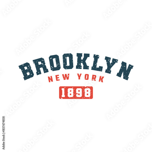 Brooklyn New York 1898 Vintage Typography Design