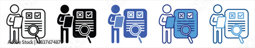 Inspection Icon Set Multiple Style Collection