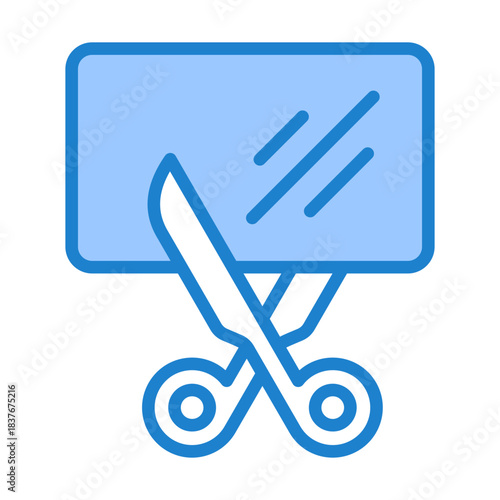Cutting Icon - Blue Style