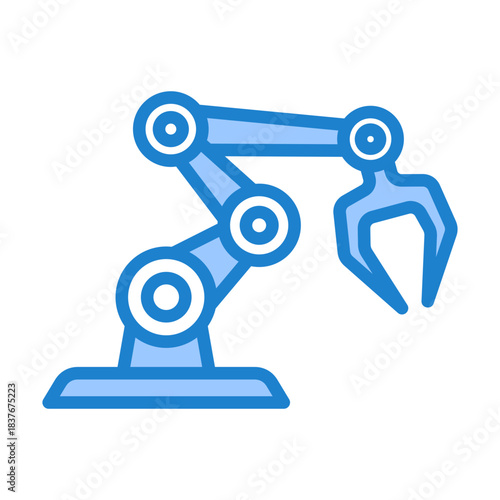 Robotic Arm Icon - Blue Style