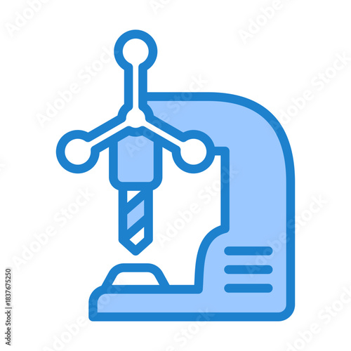 Drill Press Icon - Blue Style