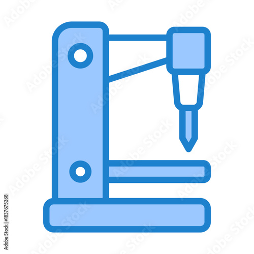 Milling Machine Icon - Blue Style