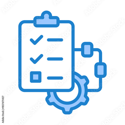 Production Report Icon - Blue Style