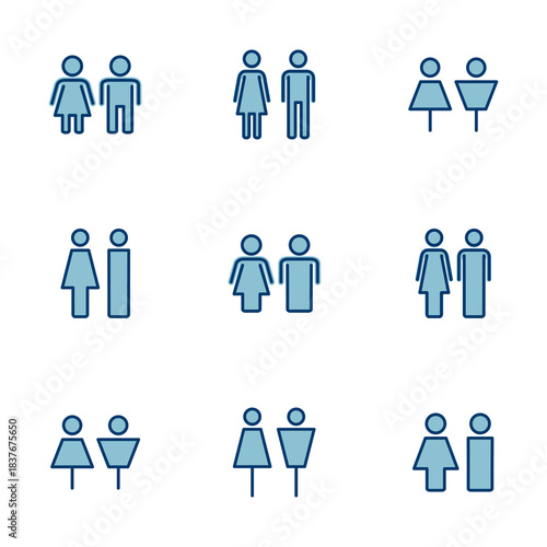 Man and woman icon vector isolated on white background. male and female symbol