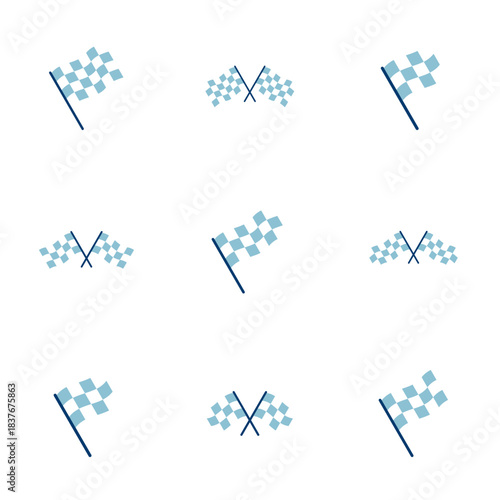 Race flag icon vector isolated on white background. Competition sport flag line vector icon. Racing flag. Start finish flag. Checkered. Start
