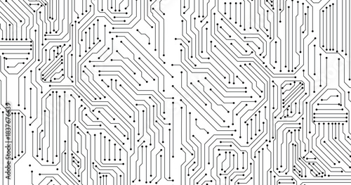 Abstract digital background with technology circuit board texture. Electronic motherboard illustration. Communication and engineering concept.