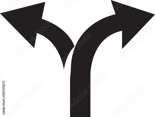 Way Direction Arrow Sign Icon. Road navigation arrows. Driving direction mark, location point crossroad. Way direction arrow sign. Vector illustration. Traffic way icon isolated Road arrow.