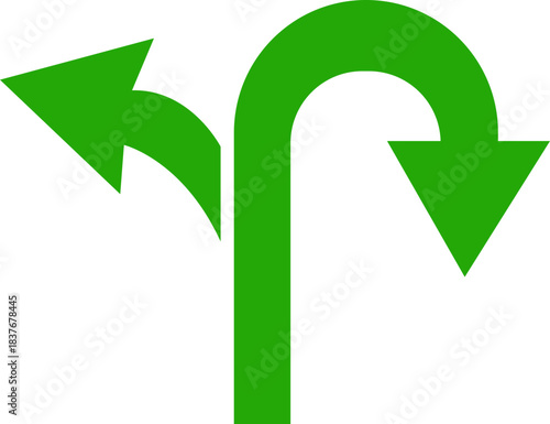 Way Direction Arrow Sign Icon. Road navigation arrows. Driving direction mark, location point crossroad. Way direction arrow sign. Vector illustration. Traffic way icon isolated Road arrow.