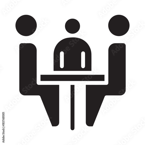 Company meeting Icon Glyph Element For Design Vector Illustration