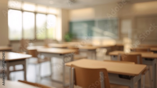  Creative classroom angle reveals blurred chair and table against rustic blackboard interior wallpaper background