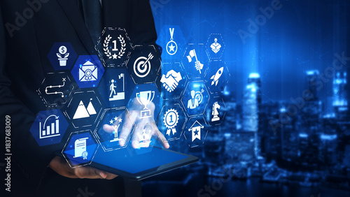 Canvastavla Business achievement involves goal setting, achievement milestones, and achievement recognition