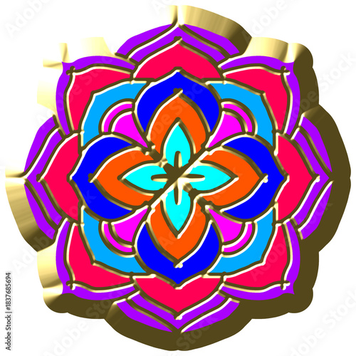 abstract flower pattern