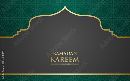 Ramadan greeting background, Elegant elements for design templates, place for text greeting cards and banners for Ramadan kareem.