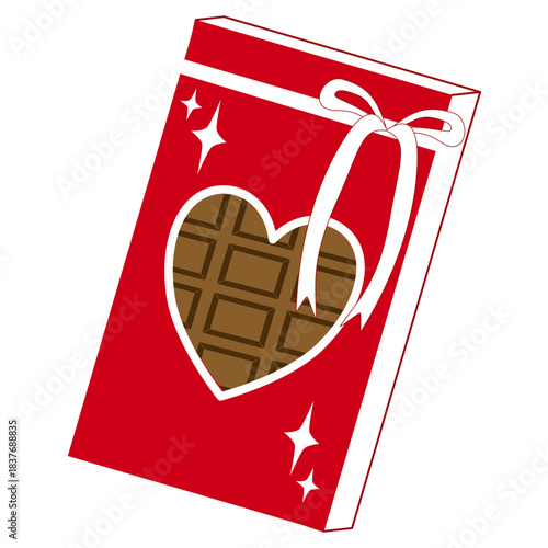 Valentine Chocolate Box with Heart-Shaped Truffles and  Ribbon