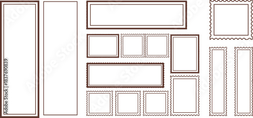 Frame Collection: A collection of various empty picture frame of various size ready to insert the picture inside. These frames will add decoration to artwork and picture to be shown.