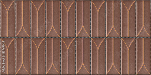 3d decorative wall panel design decor subway brown tiles.