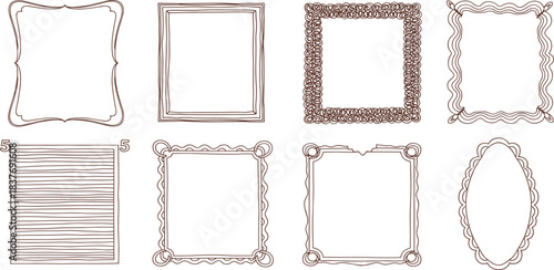 Decorative Frames Collection, Art Design, Creative Studio, Graphic Illustration, Elegant Style, Showcase Viewpoint, Artistic Concept