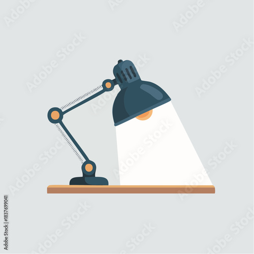 Adjustable desk lamp with bright light.