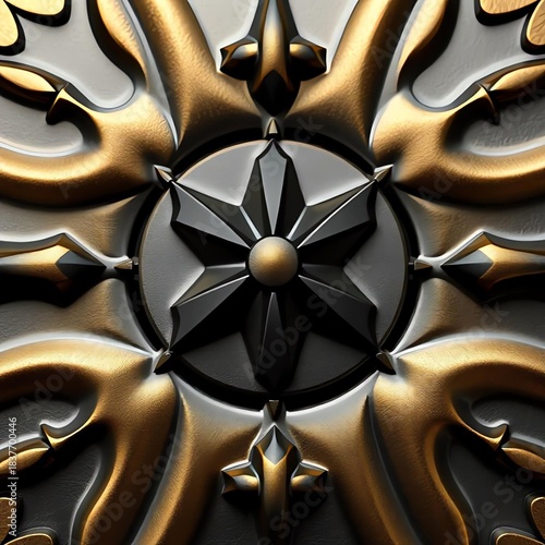 abstract background with metal rings