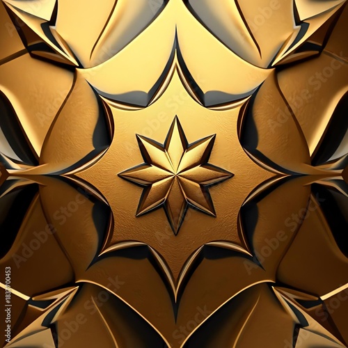 seamless pattern with gold stars