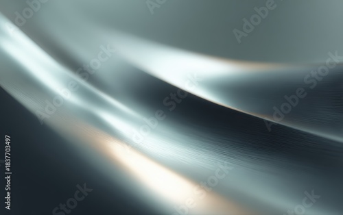 Futuristic 3D abstract waves made of metallic textures