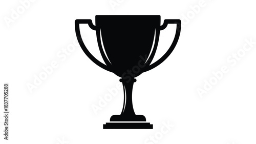 A striking black trophy design a symbol of victory silhouette