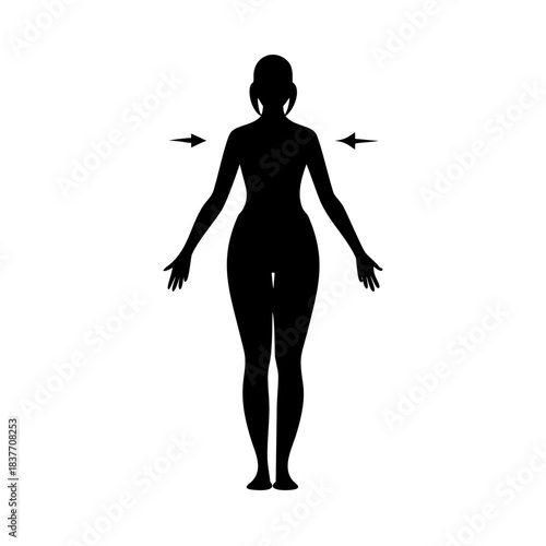 Body Positivity Silhouette Vector Illustration