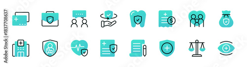Health Insurance Services Icon Set