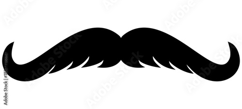Mustache vector illustration silhouettes icon.