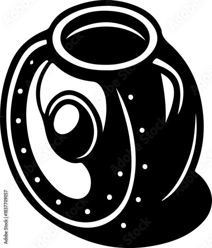 Ancient Roman Amphora Vase Vector Pottery Icon